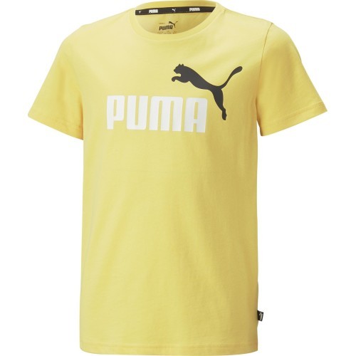 Футболка детская Puma Ess+ 2 Col Logo Tee жёлтая 586985 45
