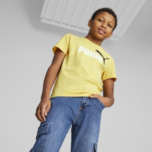 Puma Ess+ 2 Col Logo Tee Junior Yellow 586985 45
