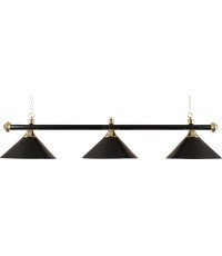 Brass Billiard Lamp With 3 Shades Buffalo, Black, 150 cm