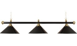 Brass Billiard Lamp With 3 Shades Buffalo, Black, 150 cm