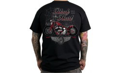T-krekls BLACK HEART Red Baron Chopper - Melna