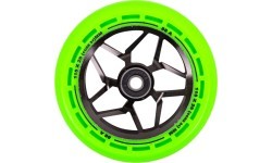 Skrejriteņa riteņi LMT L, 115 mm, ar ABEC-9 gultņiem - Melns / Zaļš