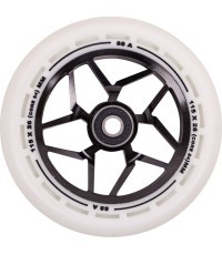 Skrejriteņa riteņi LMT L, 115 mm, ar ABEC-9 gultņiem - Melns/balts