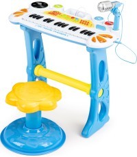 Bērnu klavieres ar mikrofonu EcoToys, zilas