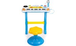 Детское пианино с микрофоном EcoToys, синее