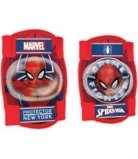Bērnu ceļgalu un elkoņu aizsargi SPIDERMAN (sarkani)