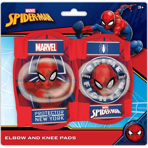 Детская защита для коленей и локтей SPIDERMAN (красная)