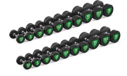 Fiksēta svara poliuretāna hanteļu komplekts 2,5–25 kg (solis 2,5 kg) 275 kg – UpForm