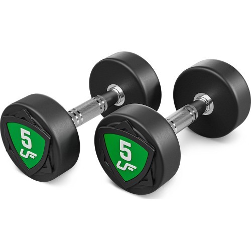 Fiksēta svara poliuretāna hanteļu komplekts 2,5–25 kg (solis 2,5 kg) 275 kg – UpForm