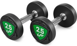 Zestaw hantli stałych poliuretanowych 2,5-25kg (skok co 2,5kg) 275kg – UpForm