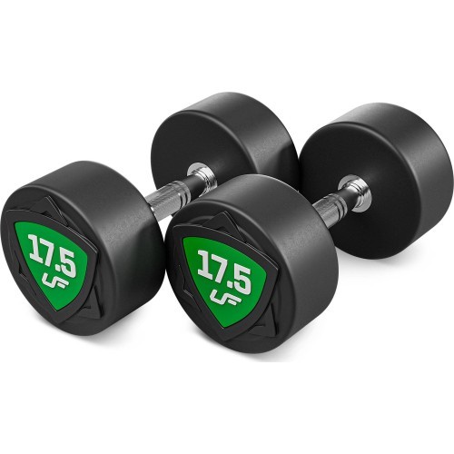 Fiksēta svara poliuretāna hanteļu komplekts 2,5–25 kg (solis 2,5 kg) 275 kg – UpForm