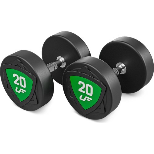 Fiksēta svara poliuretāna hanteļu komplekts 2,5–25 kg (solis 2,5 kg) 275 kg – UpForm