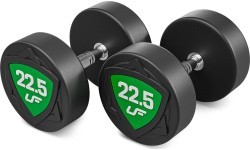 Fiksēta svara poliuretāna hanteļu komplekts 2,5–25 kg (solis 2,5 kg) 275 kg – UpForm