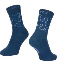 FORCE Livery zeķes, izmērs S-M (36-41), zilas