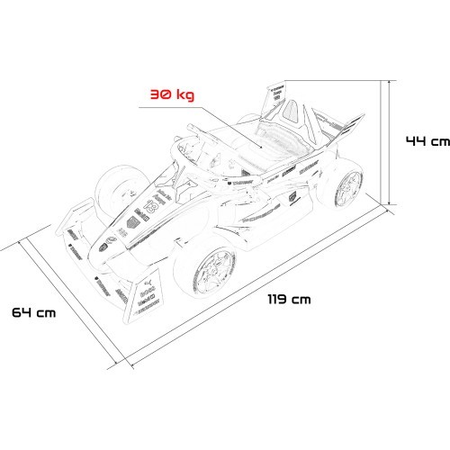 Электромобиль Porsche Formula E, красный