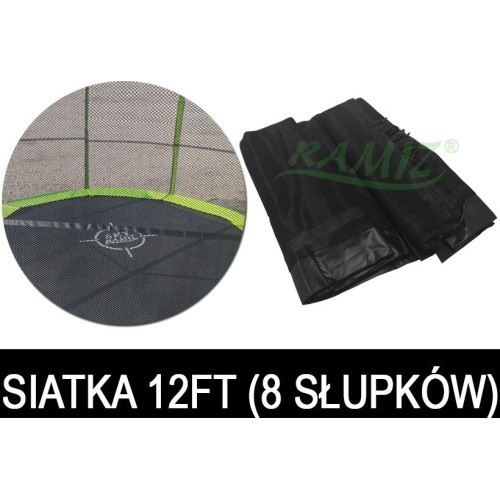 Batuta tīkls 12FT – 8 sekcijas, melns