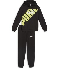 Puma Power Sweat Suit sporta tērps pusaudžiem, melns/dzeltens 679999 51