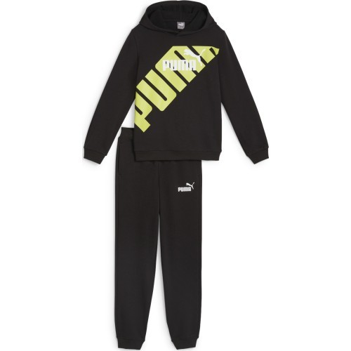 Puma Power Sweat Suit sporta tērps pusaudžiem, melns/dzeltens 679999 51