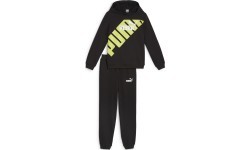 Puma Power Sweat Suit sporta tērps pusaudžiem, melns/dzeltens 679999 51