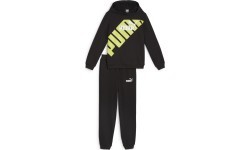 Puma Power Sweat Suit sporta tērps pusaudžiem, melns/dzeltens 679999 51