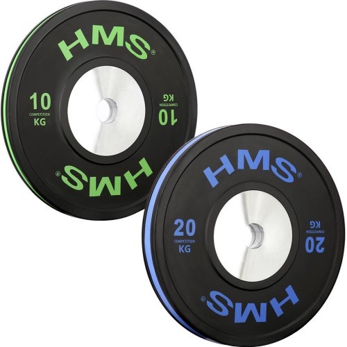 HMS Olimpiskais gumijas svara disks BTBR, 10 kg - 20 kg