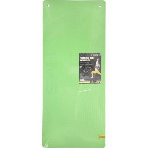 Fitnesa paklājs HMS Premium MFK08 EVA, 140x60 cm, 15 mm, zaļš-melns