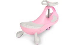 Bērnu braucamā mašīna ar LED riteņiem, rozā, ECOTOYS