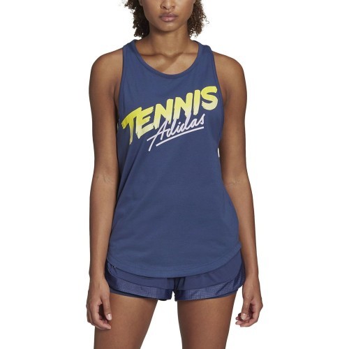 Adidas W Script Tank blouse, blue FM4426