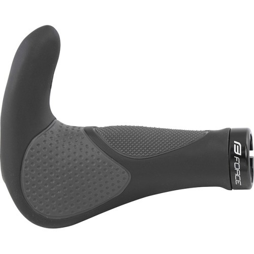 FORCE Gel Ergo handlebar grips / bar ends 7.5 cm