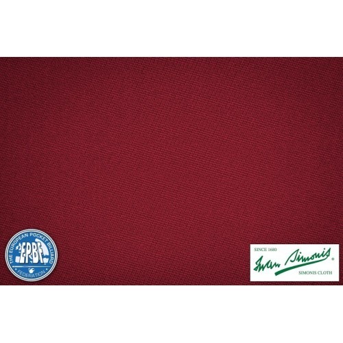 Billiard Cloth Simonis 760, 195 cm, burgundy