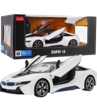 Tālvadības rotaļu automašīna BMW i8 balta 1:14 RASTAR