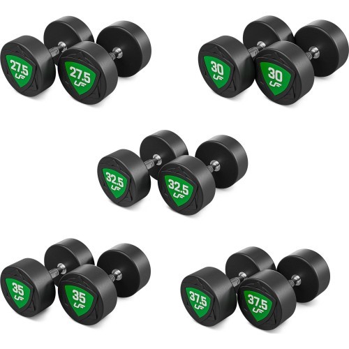 Zestaw hantli stałych poliuretanowych 27,5-37,5kg (skok co 2,5kg) 325 kg – UpForm