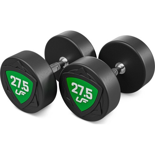 Poliuretāna fiksēta svara hanteļu komplekts 27,5–37,5 kg (solis 2,5 kg) 325 kg – UpForm