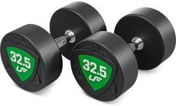 Poliuretāna fiksēta svara hanteļu komplekts 27,5–37,5 kg (solis 2,5 kg) 325 kg – UpForm