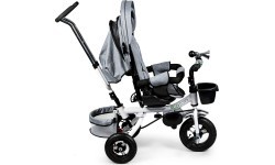 Grozāms trīsritenis 360° Grey Delux ar jumtiņu ECOTOYS