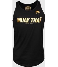 Bezpiedurkņu krekls Venum Muay Thai VT - melns/zelts