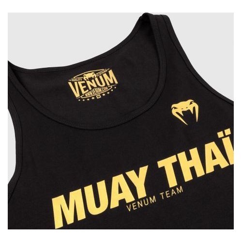 Bezpiedurkņu krekls Venum Muay Thai VT - melns/zelts