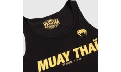 Bezpiedurkņu krekls Venum Muay Thai VT - melns/zelts