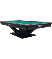 Biljarda galds Pool Rasson Victory III, melns, CLUB pocket, 9 ft., Simonis 760 blue green