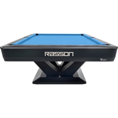 Biljarda galds Pool Rasson Victory III, melns, CLUB pocket, 9 ft., Simonis 760 blue green