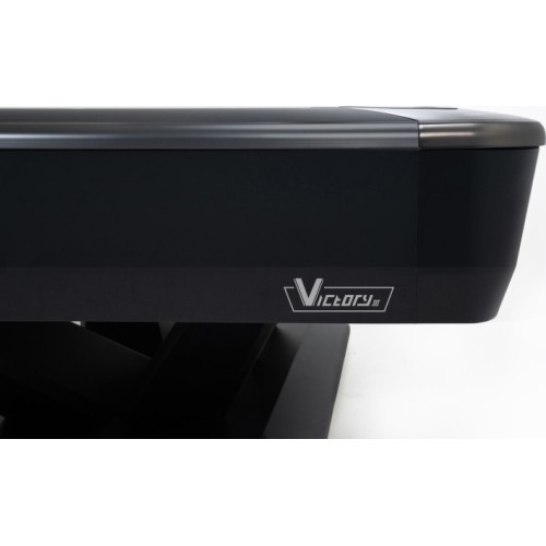Бильярдный стол Pool Rasson Victory III, черный, CLUB pocket, 9 ft., Simonis 760 blue green