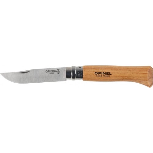 Nazis Opinel 8 Inox ar dižskābarža rokturi blisterī