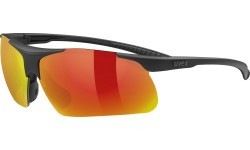 Uvex Slade Black Matt Sunglasses / Mirror Red