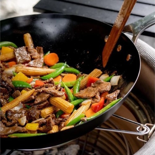 Oglekļa tērauda wok panna Kamado Joe 40cm