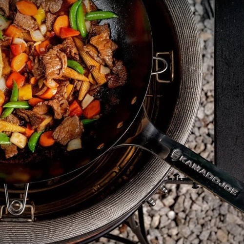 Carbon steel wok pan Kamado Joe 40cm