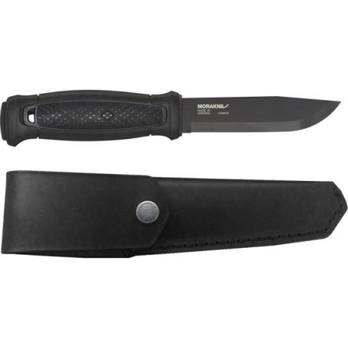 Нож Morakniv Garberg Black Carbon с кожаными ножнами