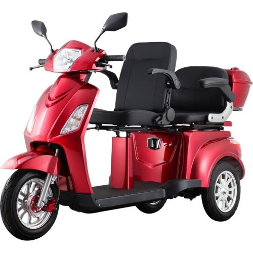 Two-Person Three-Wheel Electric Scooter inSPORTline Zorica Duo - Red