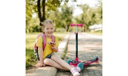 Tricycle scooter meteor funny - Pink