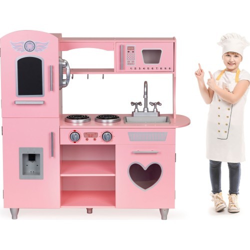 Large Wooden Kitchen For Kids Eco Toys, Sound Effects