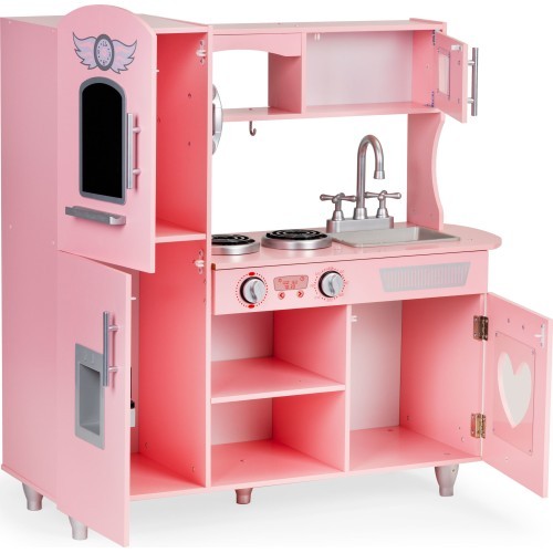 Large Wooden Kitchen For Kids Eco Toys, Sound Effects